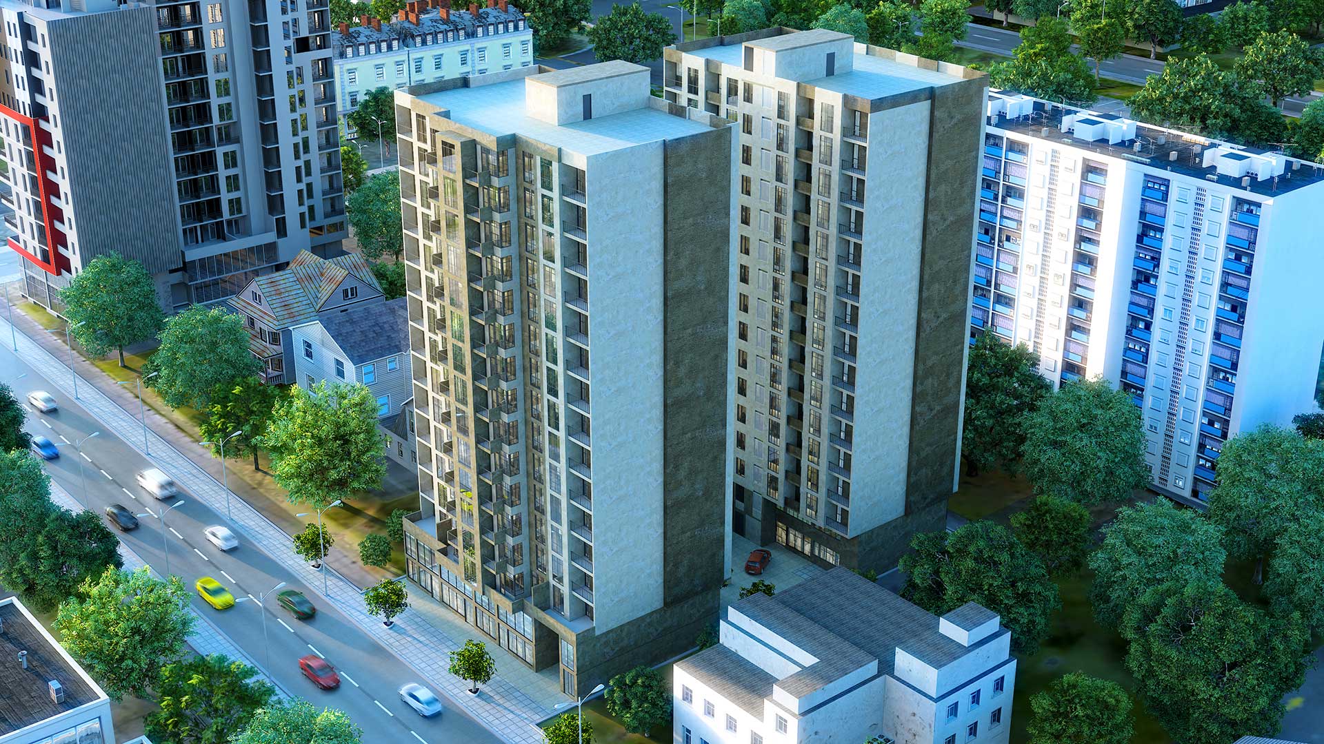 თვინსი — ხედი ზემოდან, დღისით